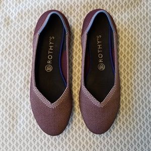 Rothy's plum birdseye flats